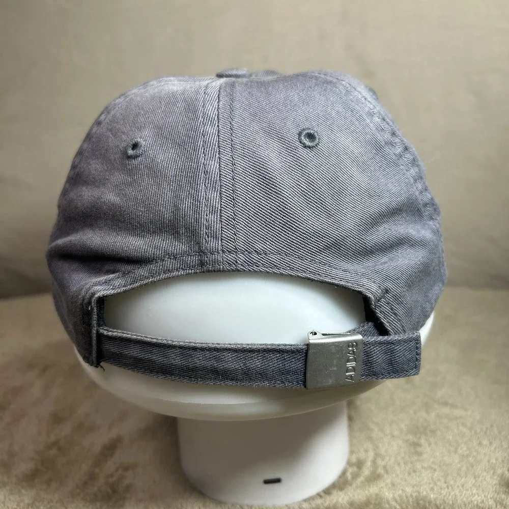 Adidas Womens Hat Gray Pink Logo Adjustable Strapback Baseball Cap OSFM‎